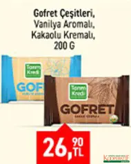 TARIM KREDİ GOFRET ÇEŞİTLERİ 200 G fiyat ve kampanya bilgisi